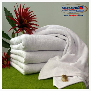 LUKRECJA Weißes Hotelhandtuch Gr. 500 g / m2, Größe 70 x 140 cm