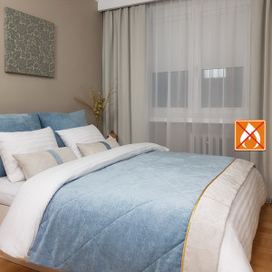 2. Modellzimmer im Hotel SKY002. Hotelvorhänge und Vorhänge mit Zulassung