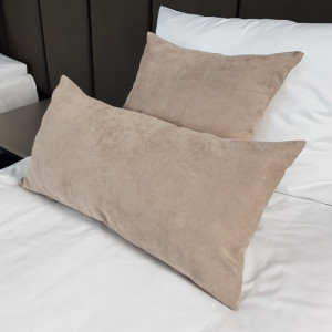 Glatter Kissenbezug 30x60 cm beige POS 323