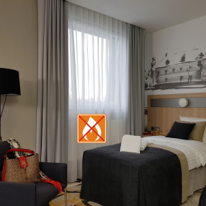 Vorhänge für das Hotel, zugelassen, Größe 180x250 cm SKY002 / 1 / FR für 10 Stck.